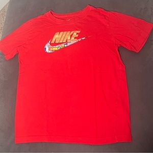 Nike flag swoosh tee. Red. Boys youth size Large. EUC!!